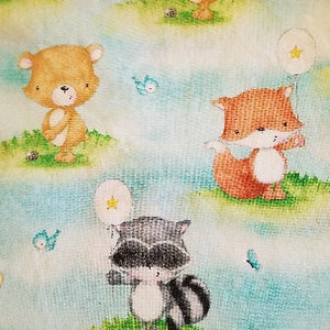 One Pillowcase with Woodland Animals Print