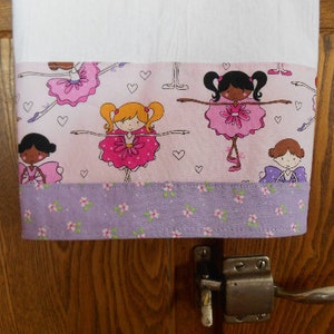 Flour Sack Kitchen, Nursery, or Bathroom Towel with Ballerina Print