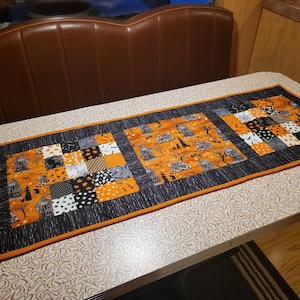 Quilted  Halloween Table Runner
