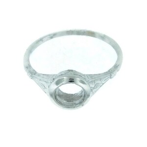 Art Deco 14 kt White Gold Semi Mount Engagement Ring Fits Approximately a 7 mm Center Stone - Size 8.25 - BEAUTIFUL Ring - GREAT BUY!!!