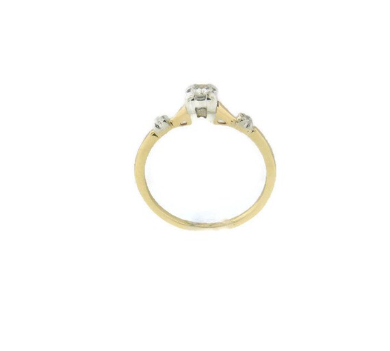 Estate Diamond Engagement Ring .10 Carat Center D… - image 6