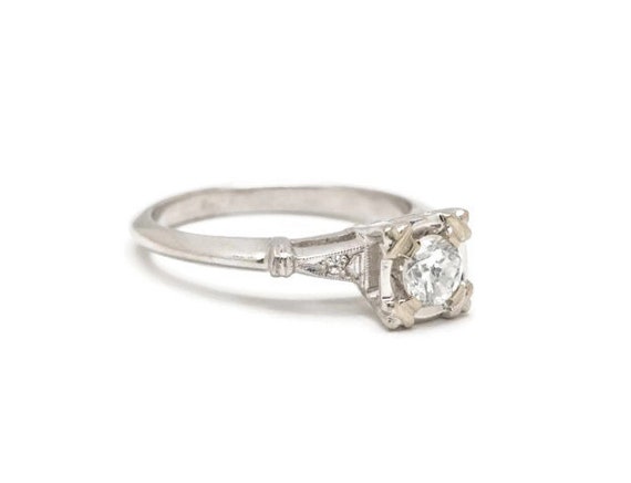 Estate Vintage Engagement Ring Floating Diamond C… - image 3