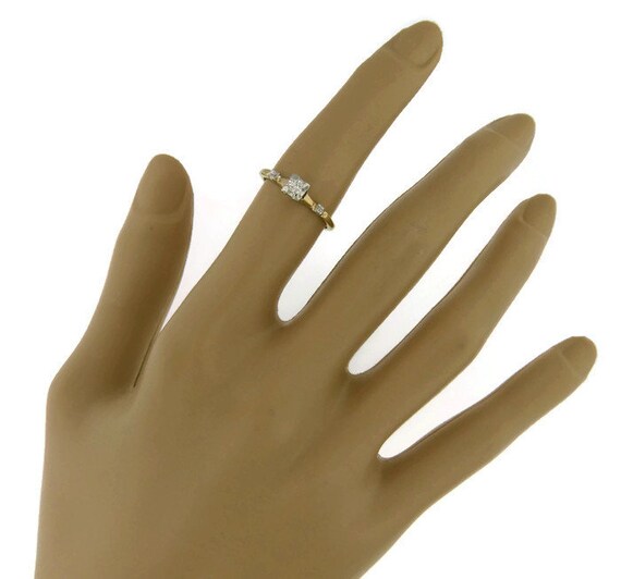 Estate Diamond Engagement Ring .10 Carat Center D… - image 7