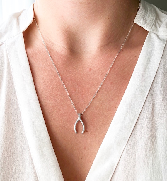 Wishbone Pendant 84133:100004:P 18KY - Necklaces | TNT Jewelers | Easton, MD
