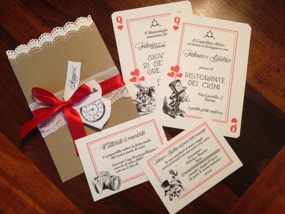 Partecipazioni Matrimonio Alice Nel Paese Delle Meraviglie
