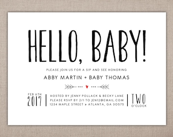it s a boy printable baby shower invitation modern baby etsy