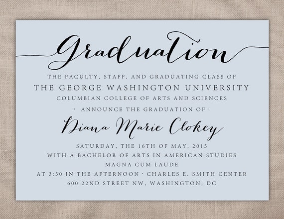 graduation announcement college graduation