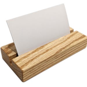 Visitenkartenhalter - Rustikal oder Eiche - Holz Kartenständer