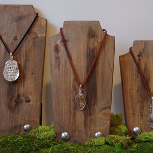 Wood Necklace Displays - Handmade Jewelry Hanging Display