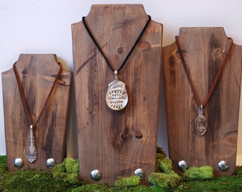 Wood Necklace Displays - Handmade Jewelry Hanging Display