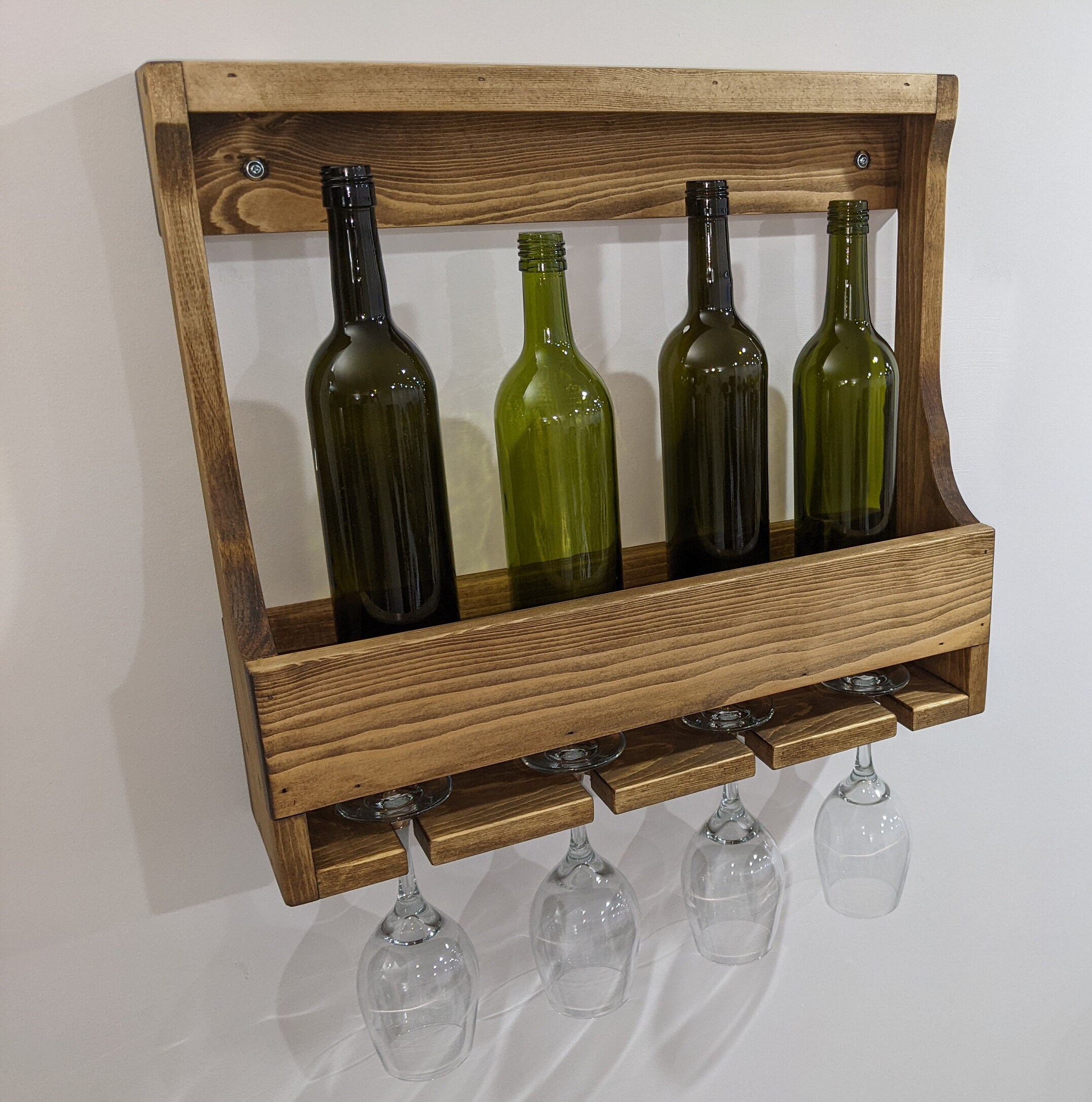 Wood wine glass shelf hotsell