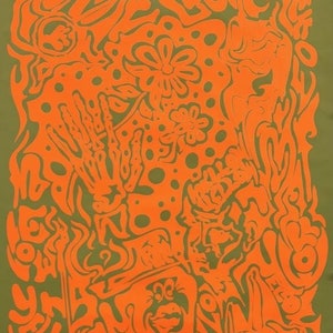 1967 ARTKO Studio Mellow Yellow Blacklight Poster psychedelic
