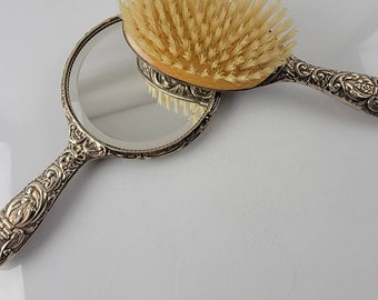 Vintage sterling? Silver brush and mirror set