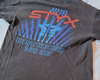 Styx Kilroy was here tour 1983 vintage concert tee Small