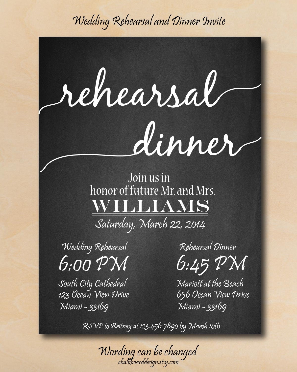 Rehearsal Dinner Invitation Printables Custom Dinner Etsy