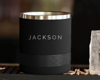 Custom Engraved Rocks Tumbler 10oz, Lowball Tumbler | Best Gift For Guy Birthdays | Personalized Gift For Men | Bourbon and Whiskey Glass