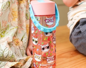 Kids Sippy Cup with Straw Lid & Fidget Pop Handle | Dishwasher Safe and Leak Proof