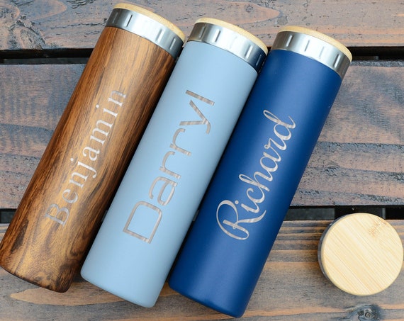 Custom Name Stainless Steel Water Bottle 20oz | Elemental Iconic Insulated Bottes | Best Gift for Birthdays and Holidays | Custom Logo