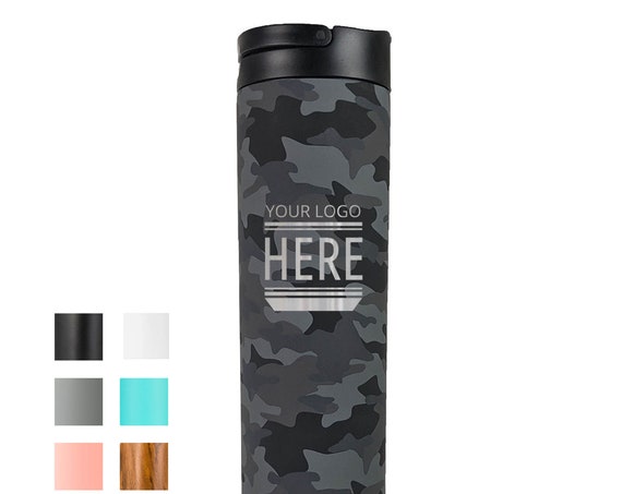 Custom Water Bottle, New Camo Patterned Stainless Steel Bottle 20oz Bottle | Elemental Iconic Insulated Bottes | Best Gift for Birthdays