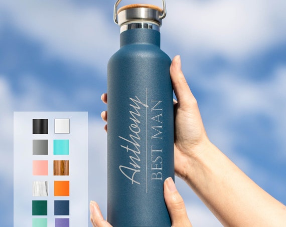 Personalized Groomsman Gift Insulated Water Bottle Groomsmen Design 25oz | Personalized Gifts | Wedding Party Gifts | Bridal Party Gift
