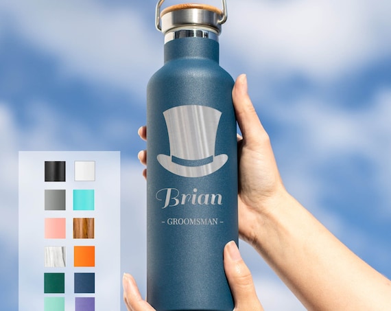 Personalized Groomsman Gift Insulated Water Bottle Groomsmen Design 25oz | Personalized Gifts | Wedding Party Gifts | Bridal Party Gift