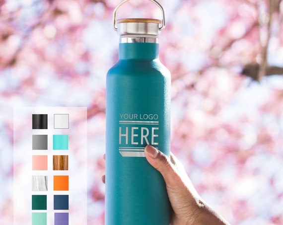 Custom Engraved 25oz Stainless Steel Bottle | Elemental Insulated Bottles | Team Gifts | Staff Gifts | High End Promo Gifts