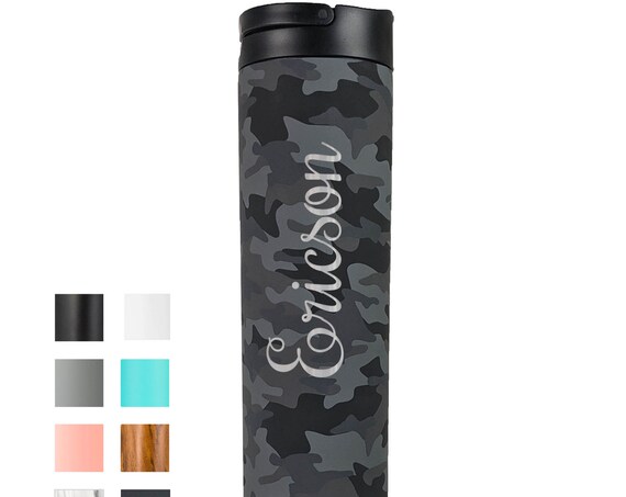Custom Design Camo Patterned Stainless Steel Water Bottle 20oz | Elemental Iconic Insulated Bottes | Best Gift for Birthdays and Holidays