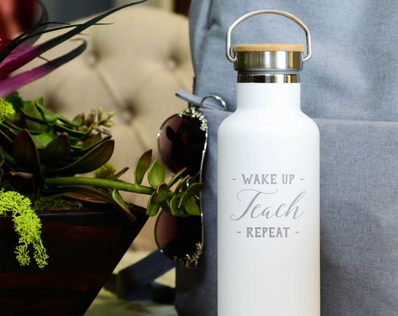 Teacher Gift - Insulated Stainless Steel Water Bottle 25oz | Teacher School Gifts | Back to School Present | Teacher Appreciation