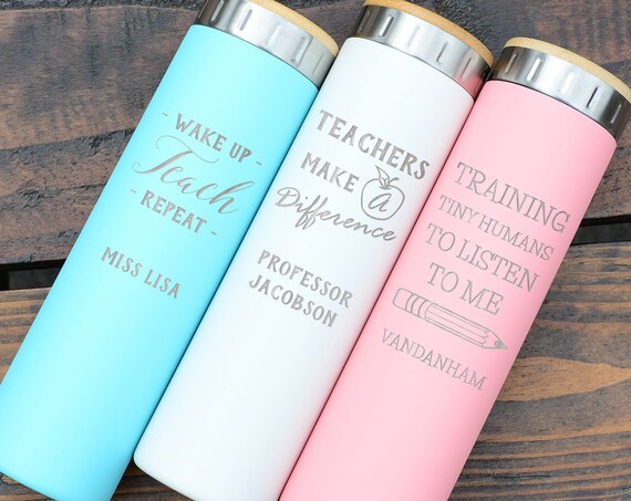 Designs For Teach & Nurses | Best Gift Stainless Steel Water Bottle 20oz | Elemental Iconic Insulated Bottes | Best Gift for Professionals