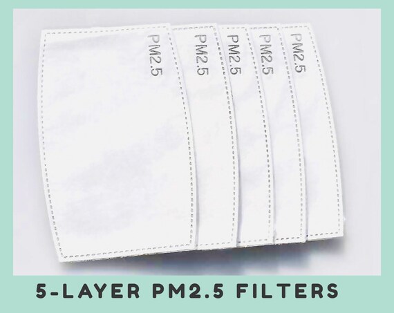 10+PCS - Children and Adult Masks Filters - PM2.5 Five Layer Carbon Activated Filters for Reusable Face Masks - Bulk Pricing