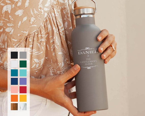 Customized Drinking Gift | Drinking Designs, Father's Day Gift - Laser Engraved 25oz Double Walled Vacuum Insulated Stainless Steel Bottle