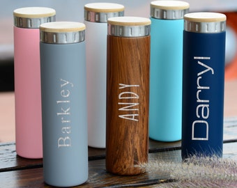 Custom Bottle Gift Stainless Steel Water Bottle 20oz | Elemental Iconic Insulated Bottes | Best Gift for Birthdays | Custom Logo