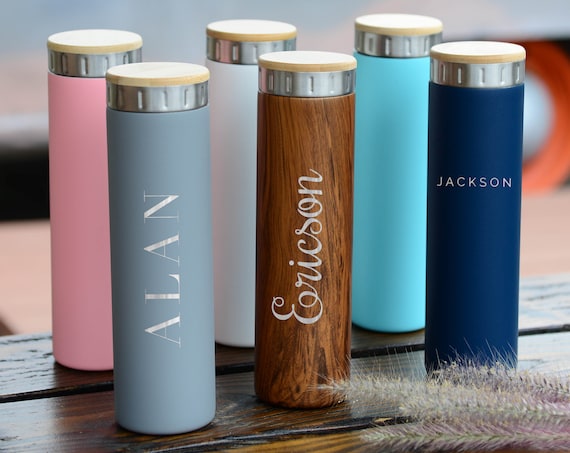 Personalized Gift 20oz Stainless Steel Water Bottle | Elemental Iconic Insulated Bottes | Best Gift for Birthdays and Holidays | Custom Logo