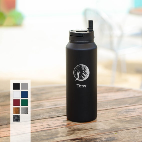 Custom Engraved Water Bottle 32oz | Personalized Engraved Logo | Gift for Boss  | Gift for Employees | Engraved Water Bottle | Free Ship