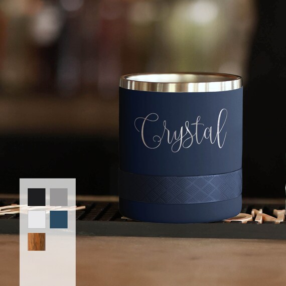Personalized Rocks Tumbler | Rocks Tumbler 10oz, Lowball Tumbler, Best Gift For Birthdays, Personalized Gift, Laser Engraved, Custom logo
