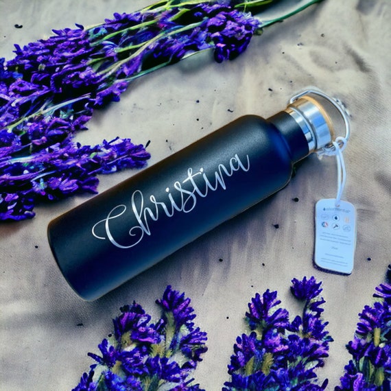 Employee Appreciation Gifts, Custom Engraved Water Bottle with Straw | Team Building Staff Gifts on Employee Day