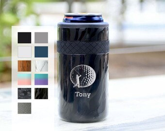 Personalized Can Cooler | Custom Birthday Gift | Engraved 12oz Elemental Slim Can Cooler | Insulated Beverage Holder, Seltzer Can Cooler