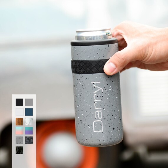 Personalized Slim Can Koozie | Custom Bridal Gift | Engraved 12oz Elemental Slim Can Cooler | Insulated Beverage Holder, Seltzer Can Cooler