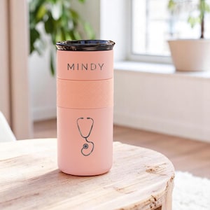 Personalized Nurse Gift Insulated Stainless Steel Coffee Tumbler 16oz with CERAMIC Lid | Great Gift for RN, LPN or Nurse Grad Bild 1