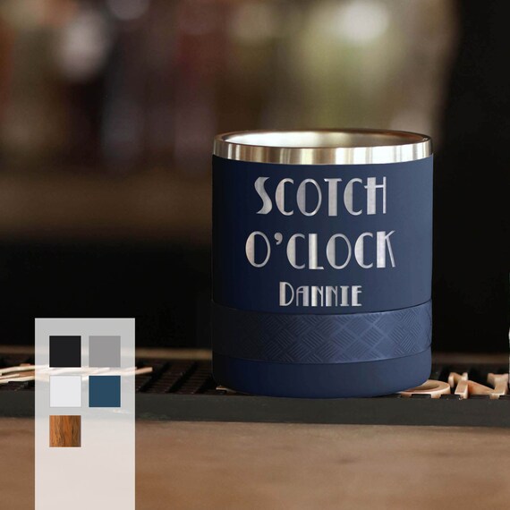 Personalized Engraved 10oz Scotch Tumbler | Drinker's Mug | Lowball Tumbler | Best Gift For Birthdays | Laser Engraved Hot or Cold Tumbler
