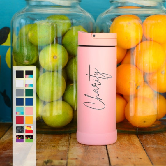 NEW! Personalized 14oz Iconic Kids Fidget Pop Insulated Water Bottle with Sensory Pop-It handle | World's First On-The-Go Fidget Bottle