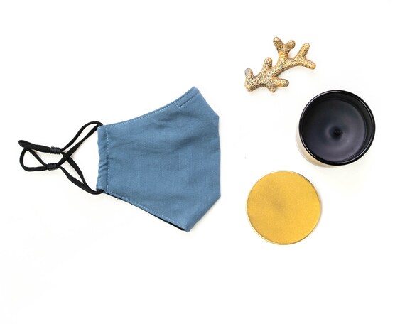 Nose Wire Face Masks Made of Linen and Cotton, Adult Face Mask, Adjustable Nose Piece, Filter Pocket, Adjustable Ear Straps, Anti-fog