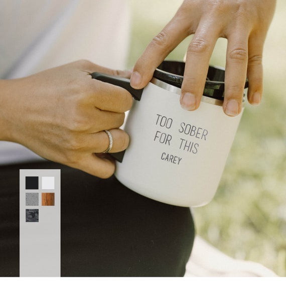 Personalized 12oz Beer Mug with Non-Slip Bottom | Stainless Steel Vacuum Barware | Custom Name and Texts Coffee Mug | Unique Gifts For Him