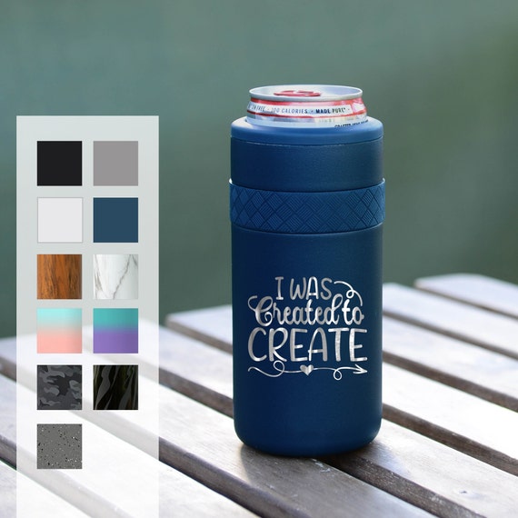 Personalized Can Cozie | Hobby Theme Engraved 12oz Elemental Slim Can Cooler | Seltzer Can Cooler, Insulated Beverage Holder, Birthday Gift