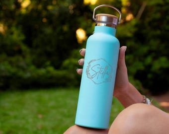 Custom Engraved Bottle - Wedding Party Gift - Engraved Name on 25oz (750ml) Insulated Bottle | Mother of the Bride & Bridesmaid Gifts