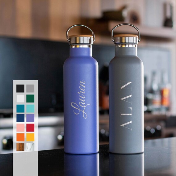 Personalized Insulated Stainless Steel 25oz Water Bottle | Custom Name Bottle | Laser Engraved Name or Logo Water Bottle | Birthday Gift
