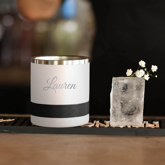 Custom Engraved Tumbler | Rocks Tumbler 10oz, Lowball Tumbler | Best Gift For Birthdays | Personalized Gift For Men, Laser Engraved