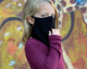 Kids Neck Gaiter - Wicking Cooling Face Covering - Butter Soft Fabric with 5% Spandex for Stretch and Perfect Fit, Youth Neck Scarf