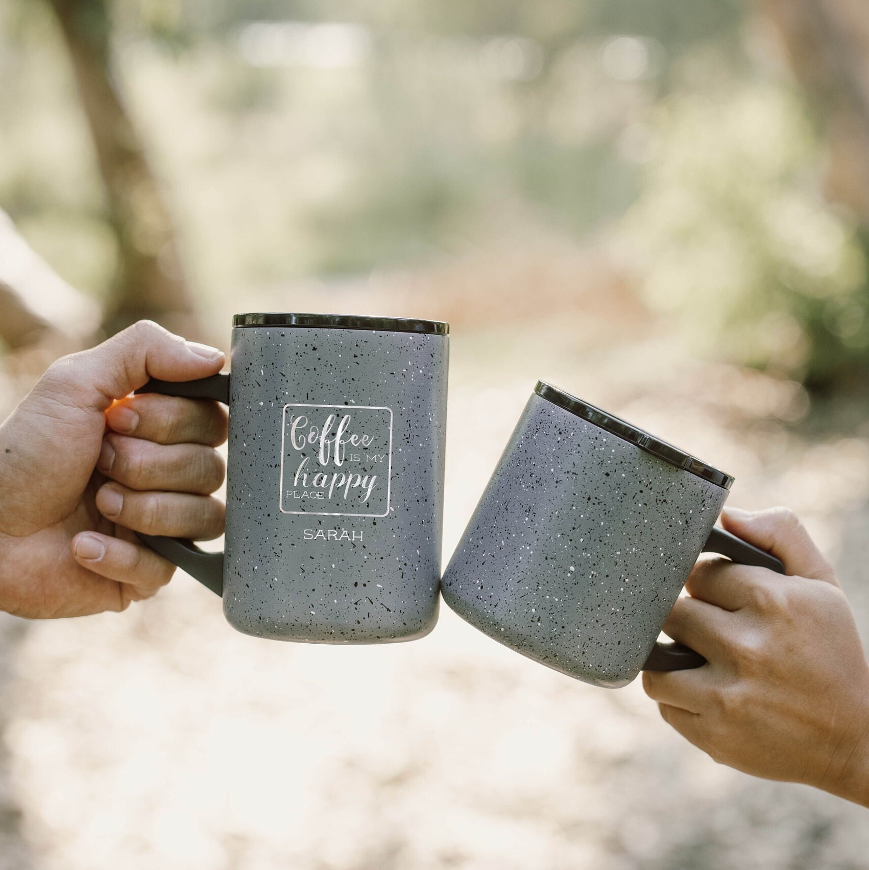 16 Oz Custom Campfire Metal Mug