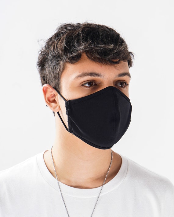 5-Pack Adult Unisex Cotton Anti-Fog Masks with Adjustable Ear Loops, 2ply 3D Fit, Reusable Face Mask with Filter Pocket